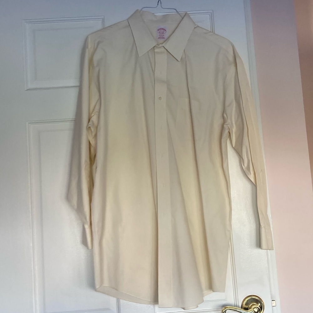 Brook Brothers Long Sleeve Creme Button Up